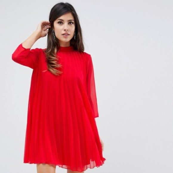 ASOS Dresses & Skirts - ASOS DESIGN pleated trapeze mini dress